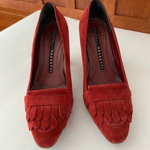 FRATELLI ROSSETTI made in Italy | Sexy red suede pumps, Size 38.5